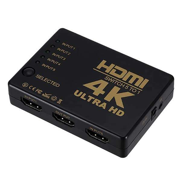 M-Link HDMSWI4 5-Port HDMI Switch FHD HDMI Splitter with IR Remote, 3D Support - Image 2