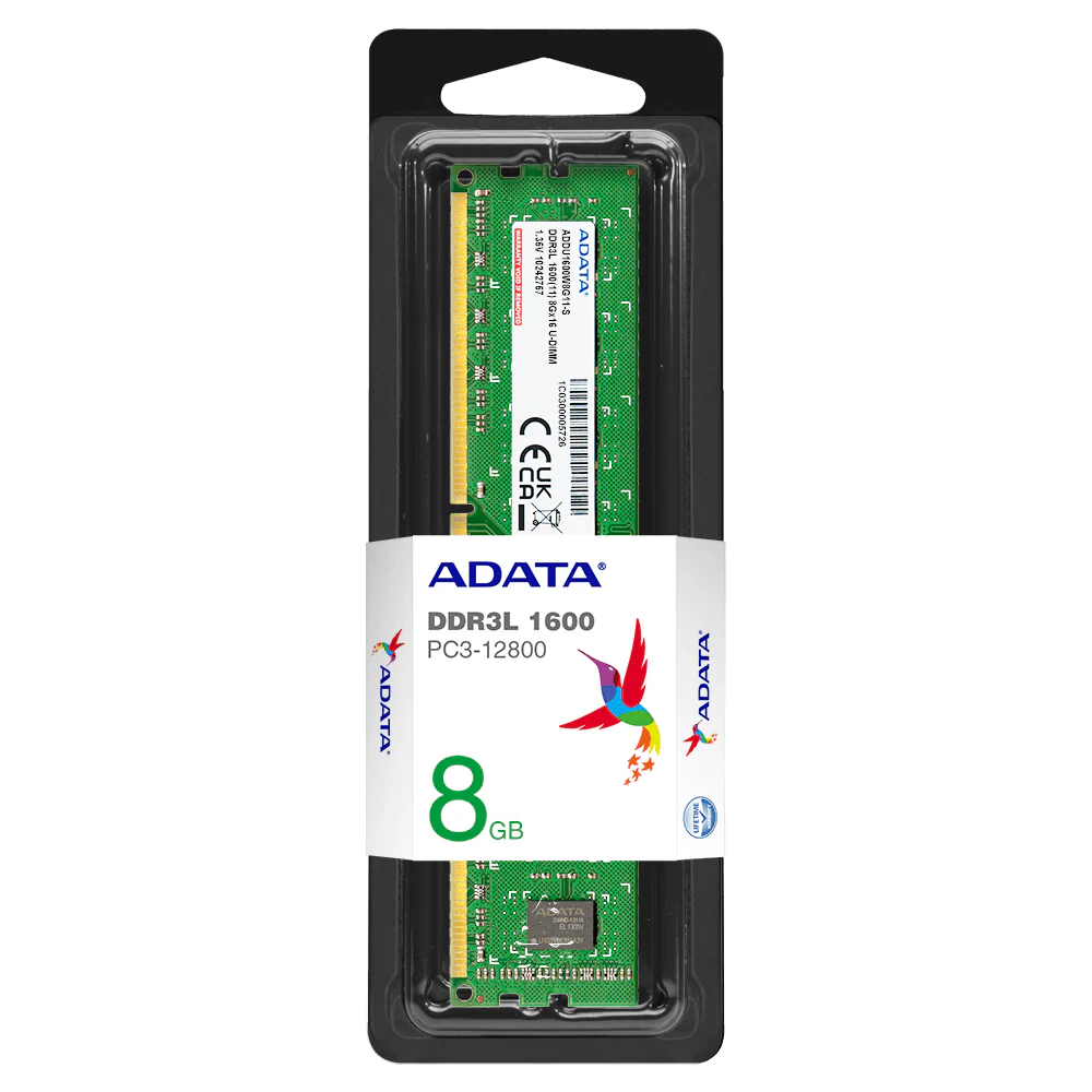 ADATA ADDU1600W8G11-S Premier 8GB DDR3L 1600Mhz U-DIMM 240-pin Desktop Memory - Image 2