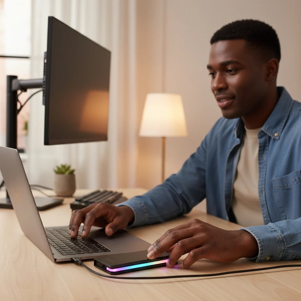 ADATA EC700G M.2 SSD External Enclosure, USB 3.2 Gen2, RGB Lighting, Tool-Free - Image 6