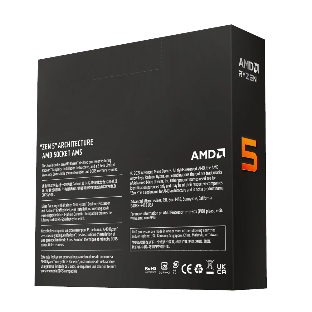 AMD RYZEN 5 9600X 6-Core 3.9GHz AM5 CPU - Image 3