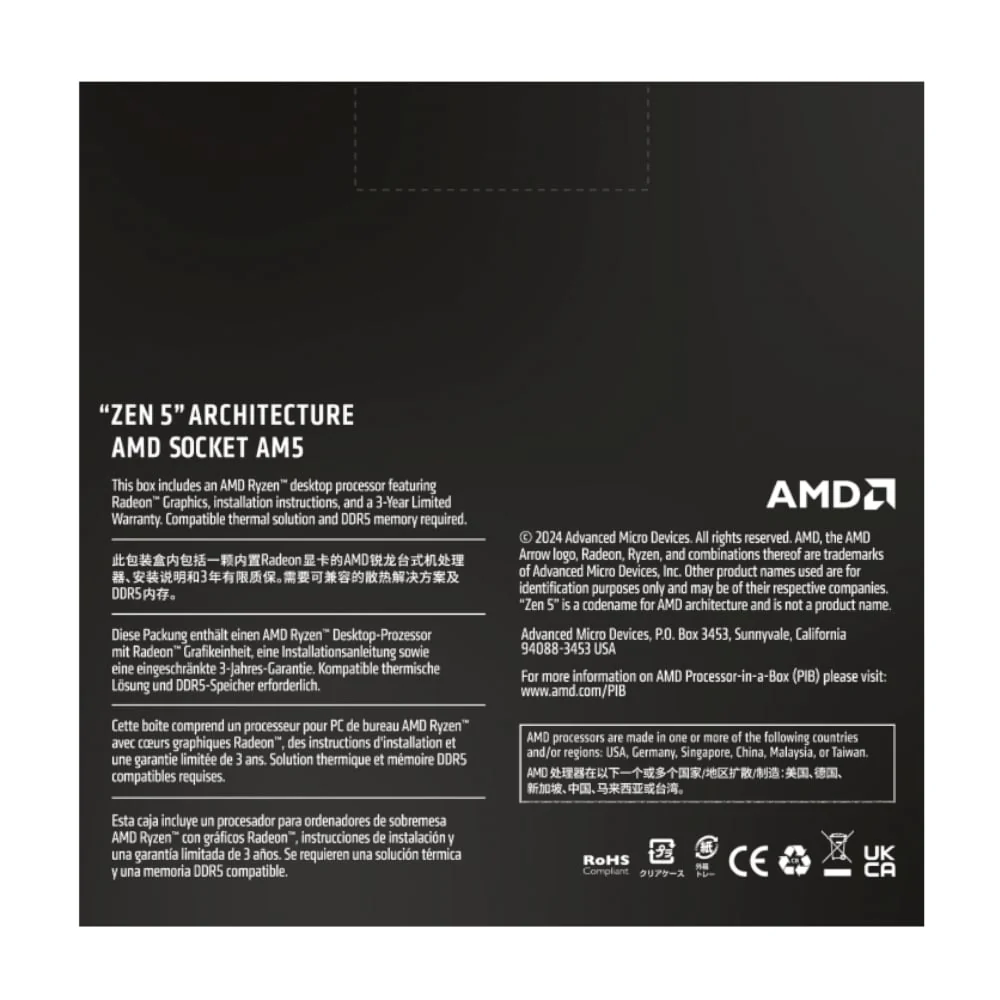 AMD RYZEN 5 9600X 6-Core 3.9GHz AM5 CPU - Image 4