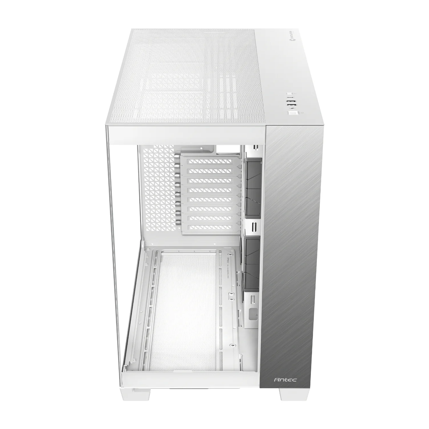 Antec C8 Aluminium White E-ATX Dual Chamber Gaming Chassis - White - Image 2