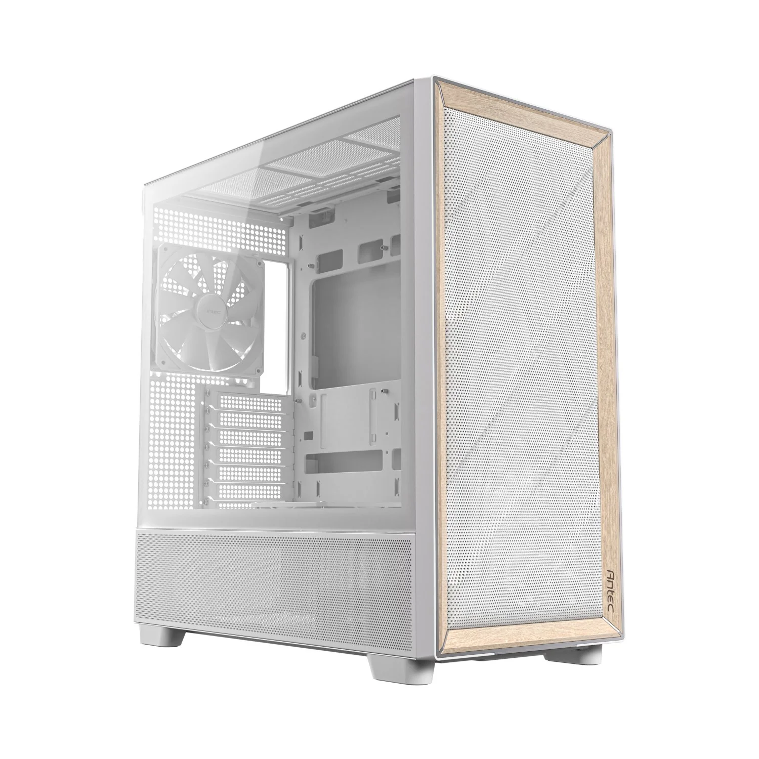 Antec FLUX Mid-Tower E-ATX Gaming Chassis Wood Front Panel - White - Image 5