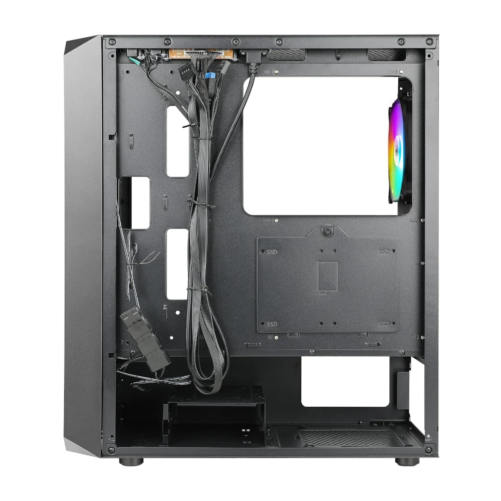 Antec NX292 ATX | Micro-ATX | ITX ARGB Mid-Tower Gaming Chassis - Black - Image 3