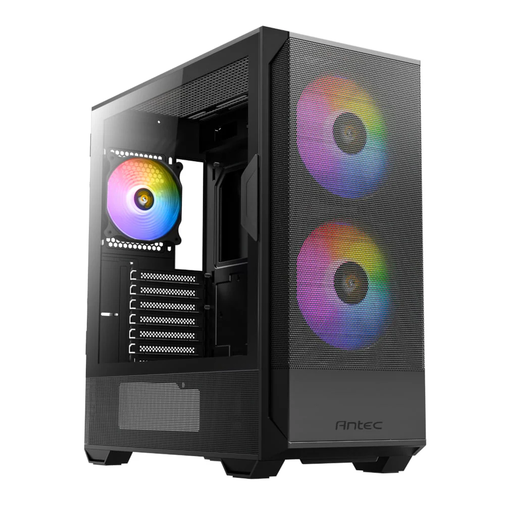 Antec NX416L ATX | Micro-ATX | ITX ARGB Mid-Tower Gaming Chassis - Black - Image 5