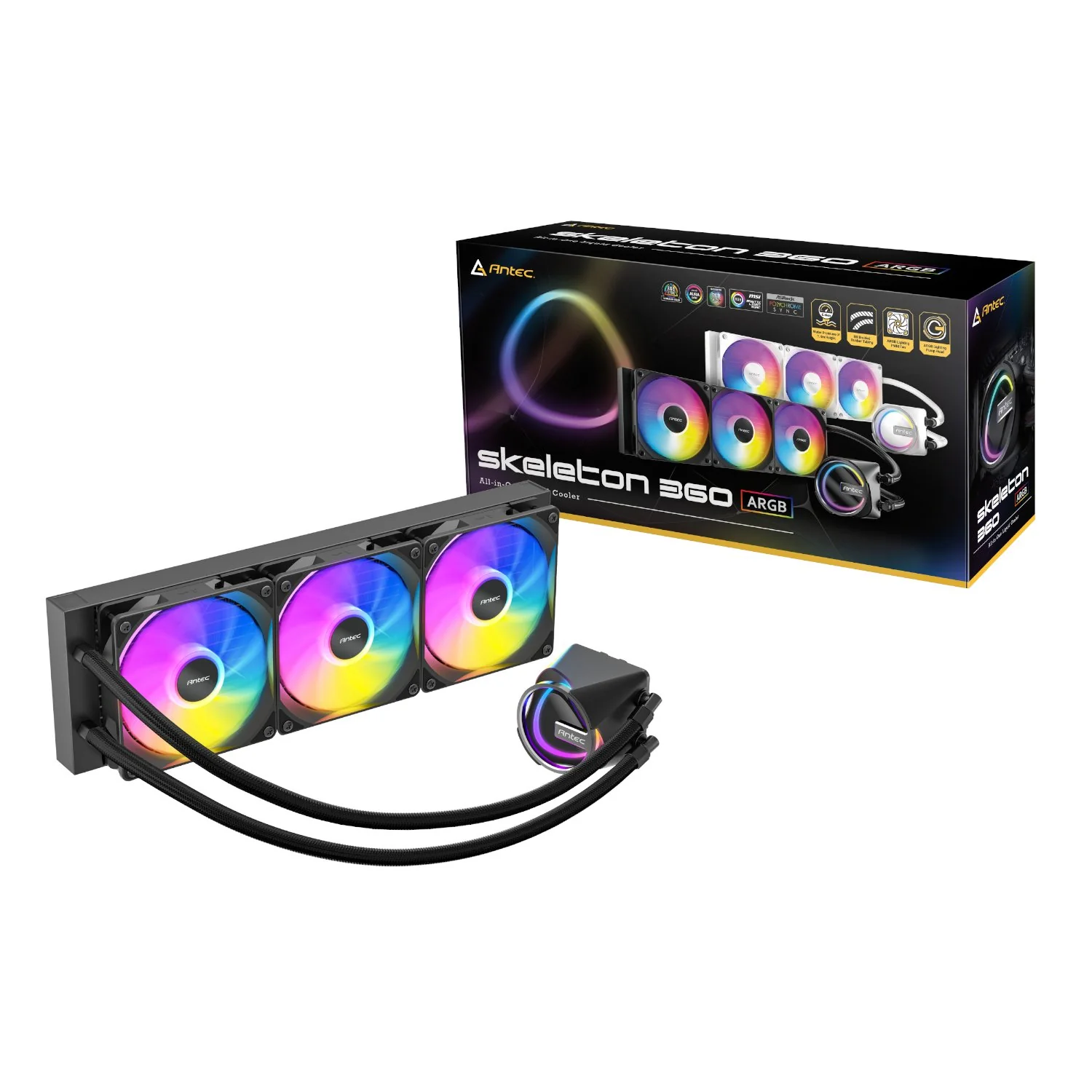 Antec Skeleton 360 ARGB CPU Liquid Cooler Black - Image 5