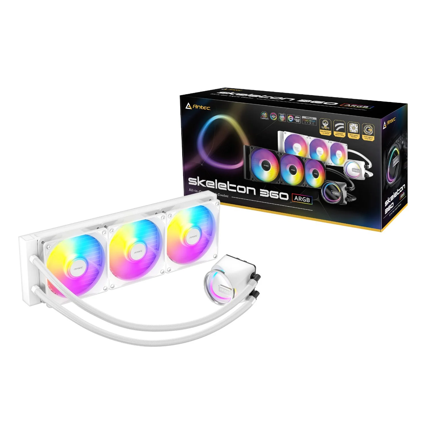 Antec Skeleton 360 ARGB CPU Liquid Cooler White - Image 6