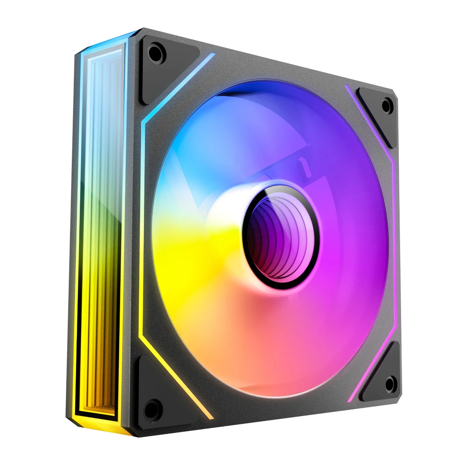 Antec VISION PWM 120mm ARGB Reverse Infinity Mirror Case Fan 3 Pack Black - Image 2