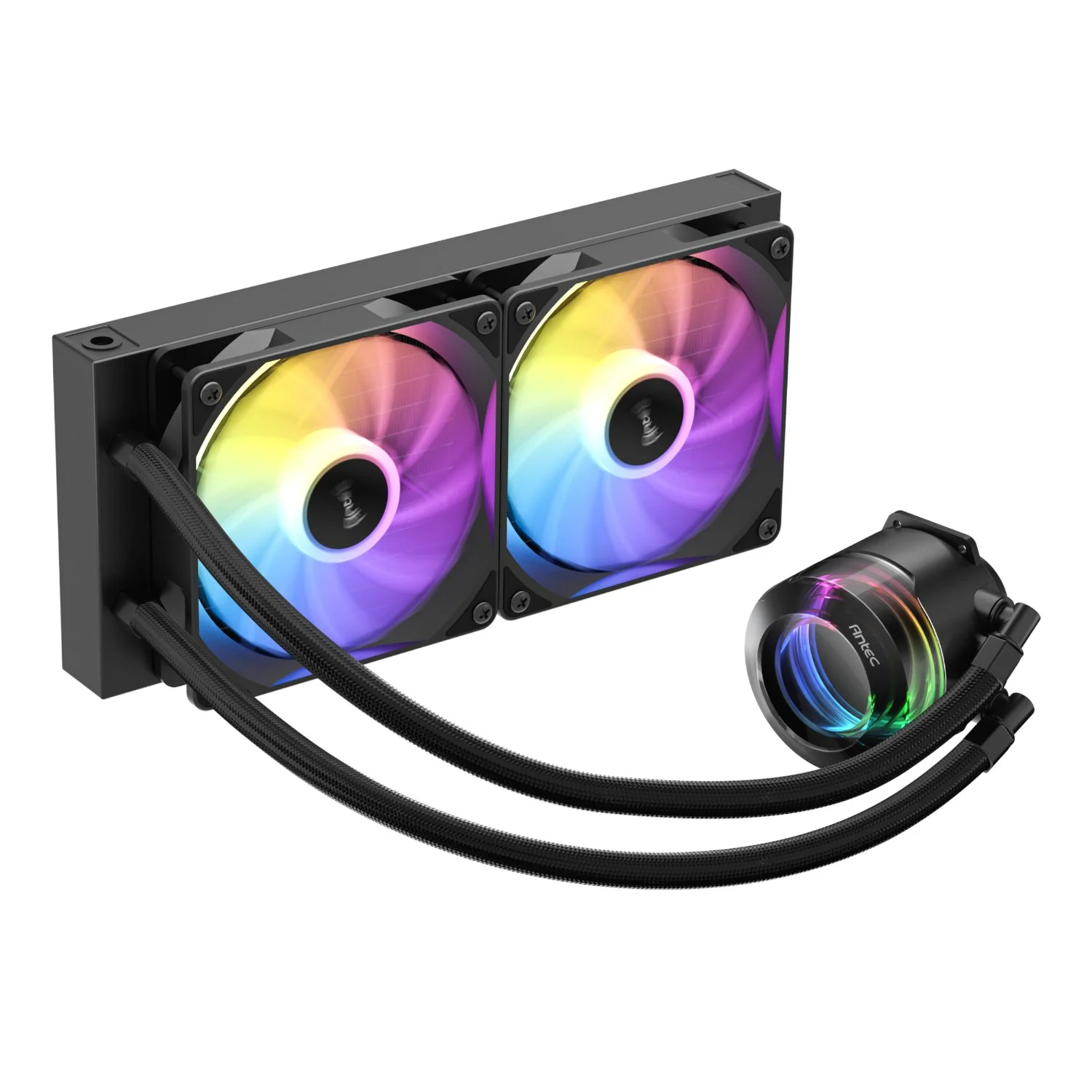 Antec VORTEX LUM 240 ARGB AIO CPU Liquid Cooler – Black - Image 2