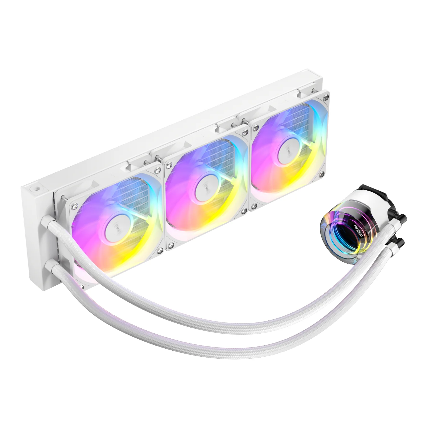 Antec VORTEX LUM 360 ARGB AIO CPU Liquid Cooler - White - Image 2