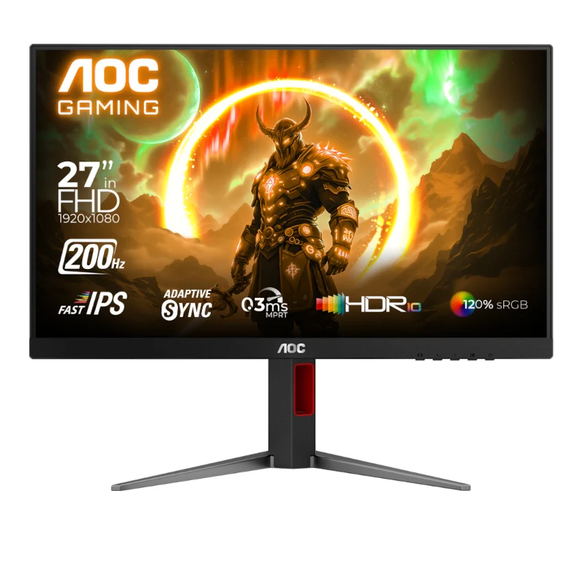 AOC 27G4H 27" FHD (1920 x 1080) IPS 200Hz 0.3ms Gaming Monitor - HDMI and DisplayPort