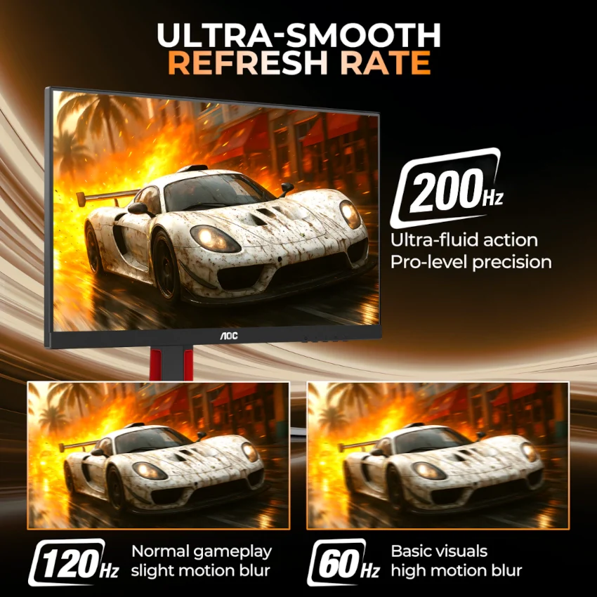 AOC 27G4H 27" FHD (1920 x 1080) IPS 200Hz 0.3ms Gaming Monitor - HDMI and DisplayPort - Image 9