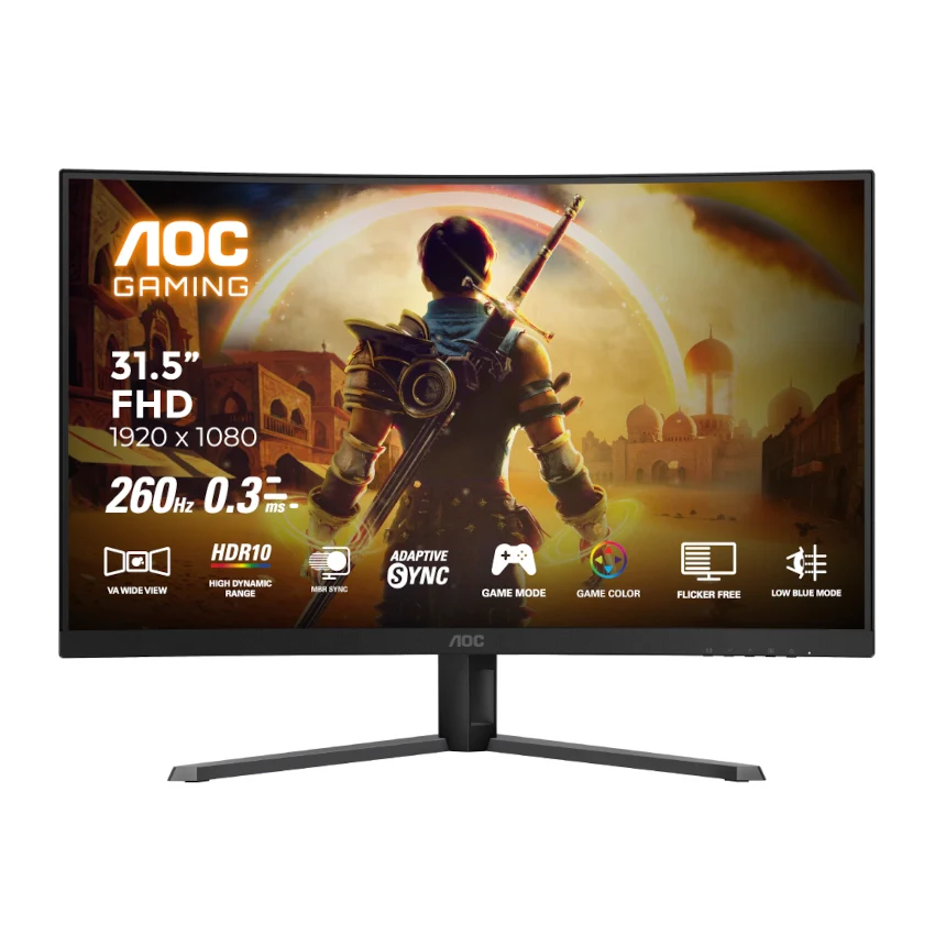 AOC C32G42ZE 31.5" FHD (1920 x 1080) 260Hz Curved Gaming Monitor - HDMI and DisplayPort