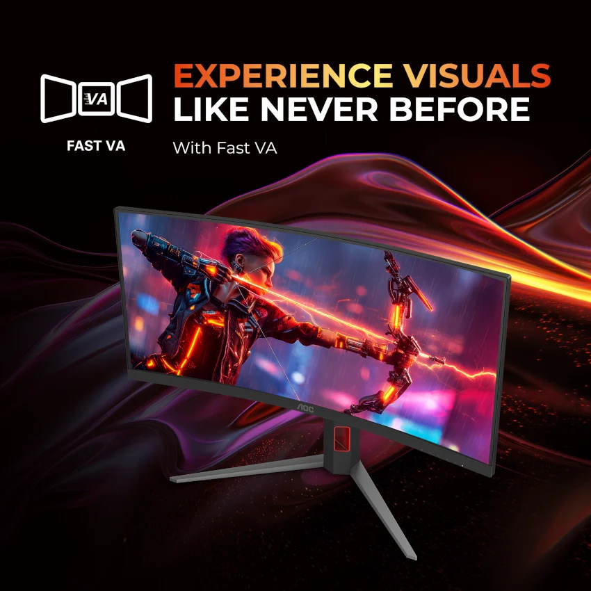AOC CU34G4H 34" WQHD (3440 x1440) 200Hz Curved Gaming Monitor - HDMI and DisplayPort - Image 8