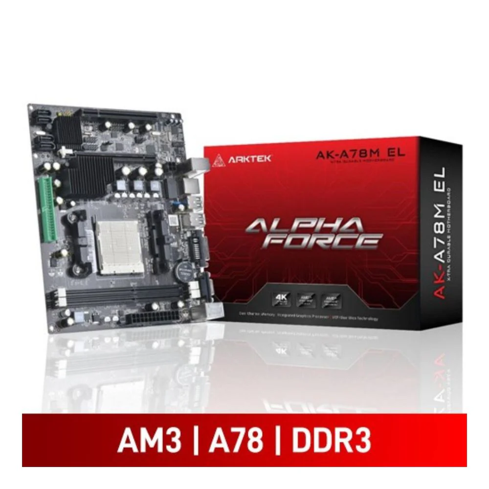 Arktek AK-A78M Micro ATX Motherboard | AMD 760G Chipset | Socket AM3 | DDR3 RAM Support - Image 4