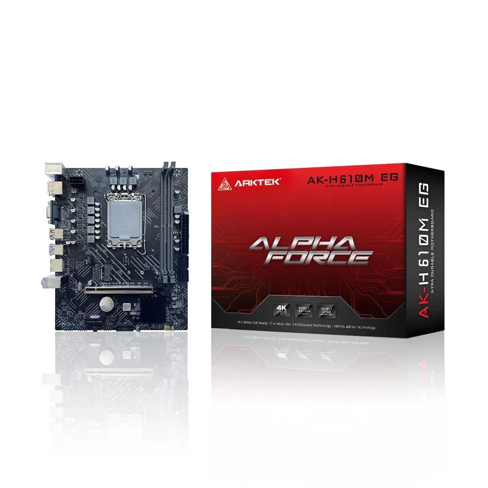 Arktek H610M EG Motherboard (LGA1700, H610 Chipset, Micro-ATX) - Image 4
