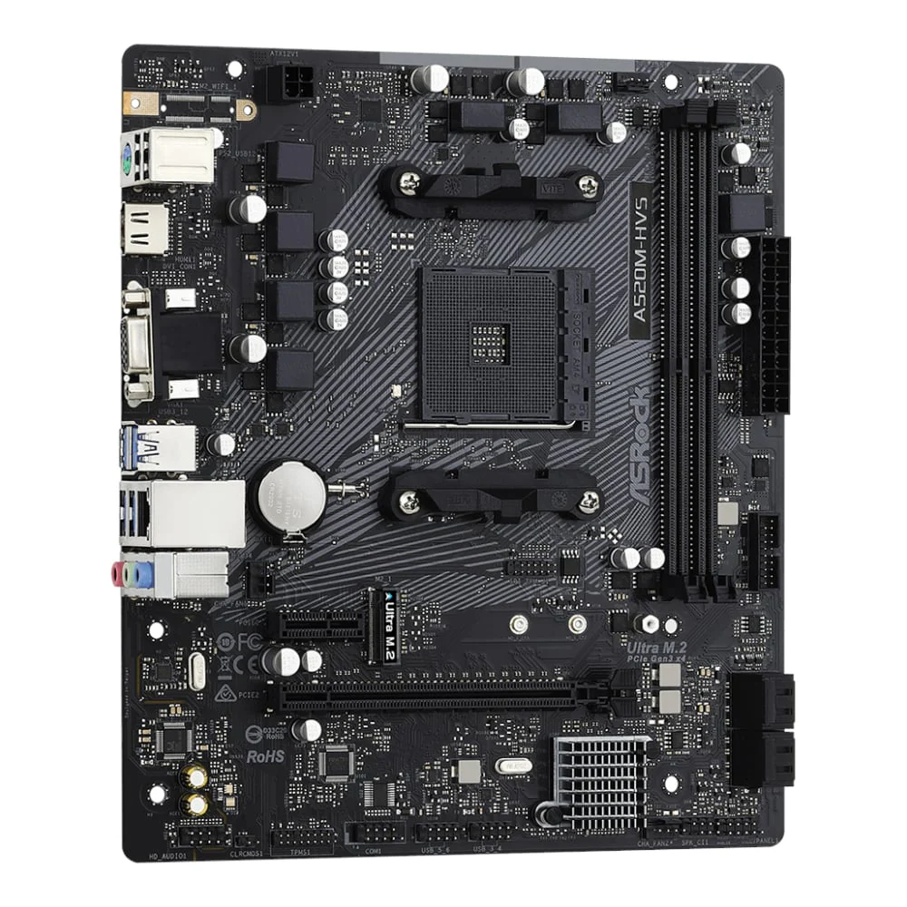 ASRock A520M-HVS AMD AM4 M-ATX Motherboard - Image 3