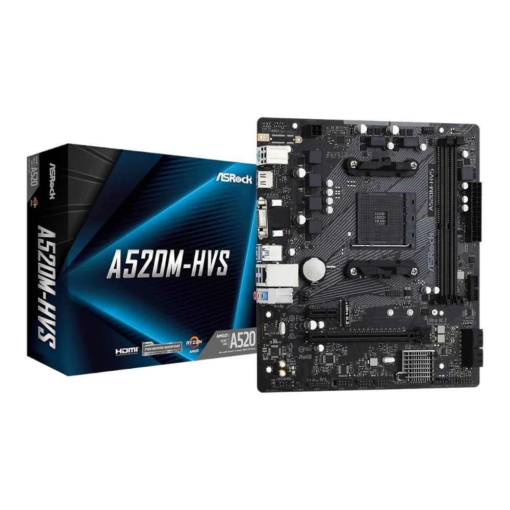 ASRock A520M-HVS AMD AM4 M-ATX Motherboard - Image 5