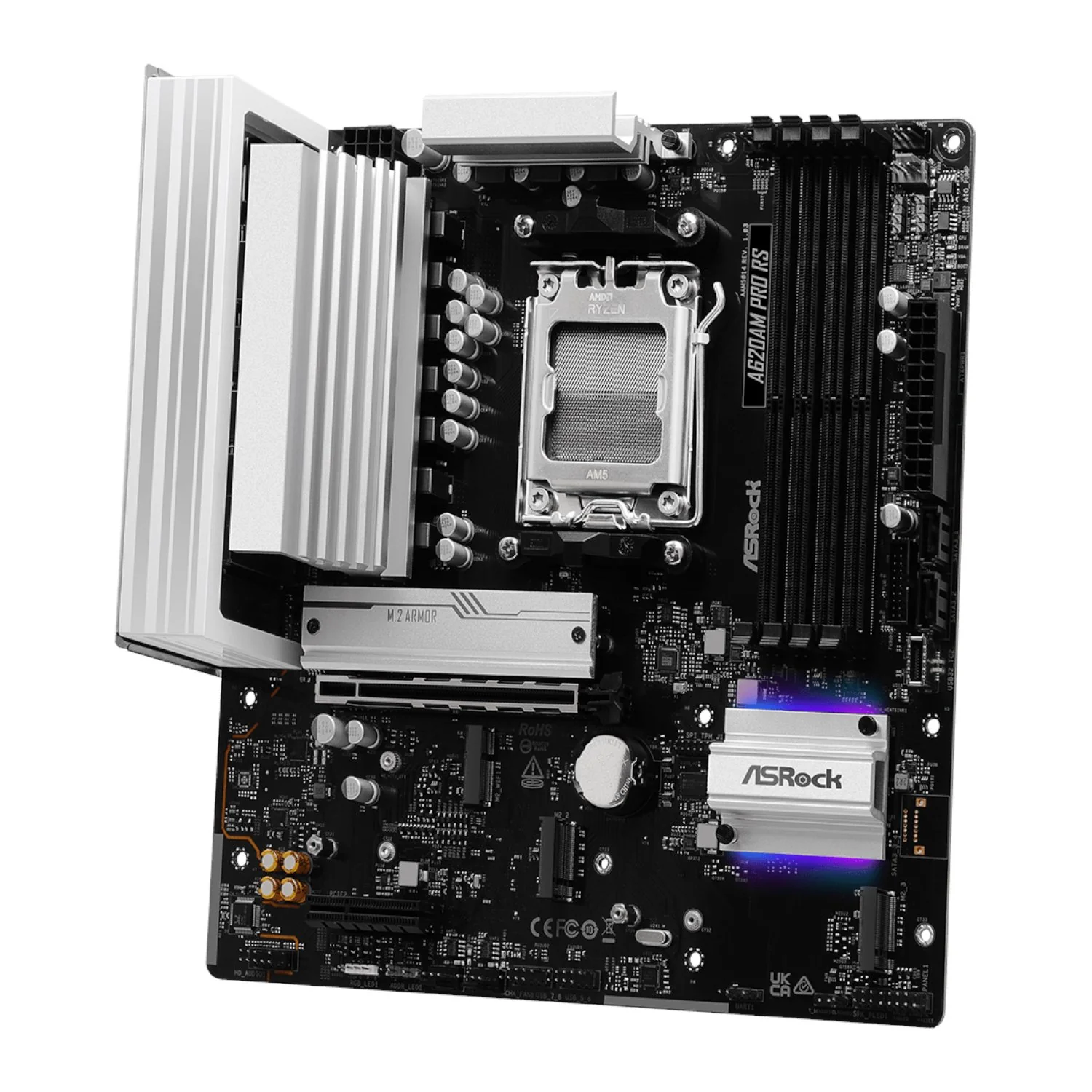 ASRock A620AM Pro RS AM5 M-ATX Motherboard - Image 3