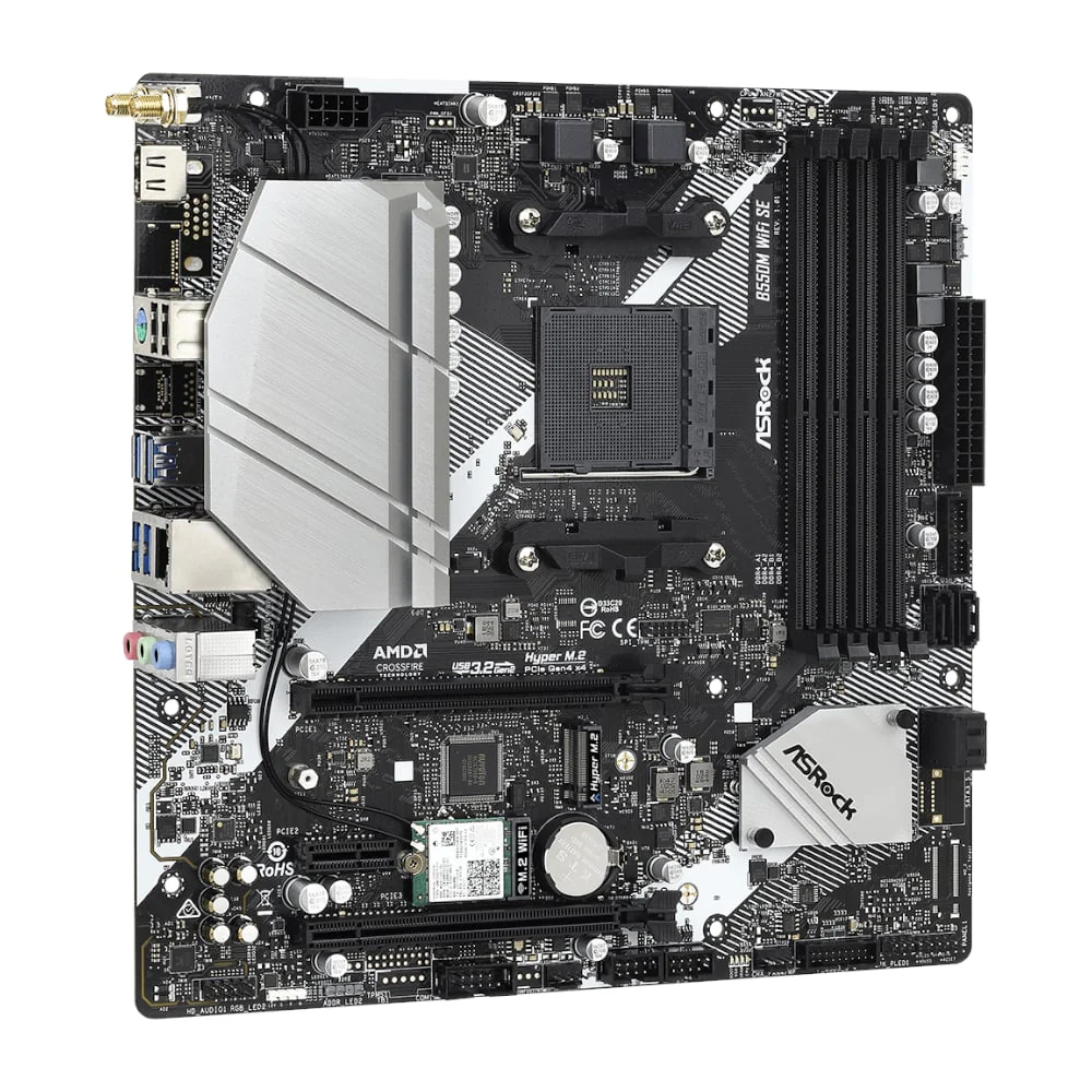 ASRock B550M Wi-Fi SE AMD AM4 m-ATX Motherboard - Image 3