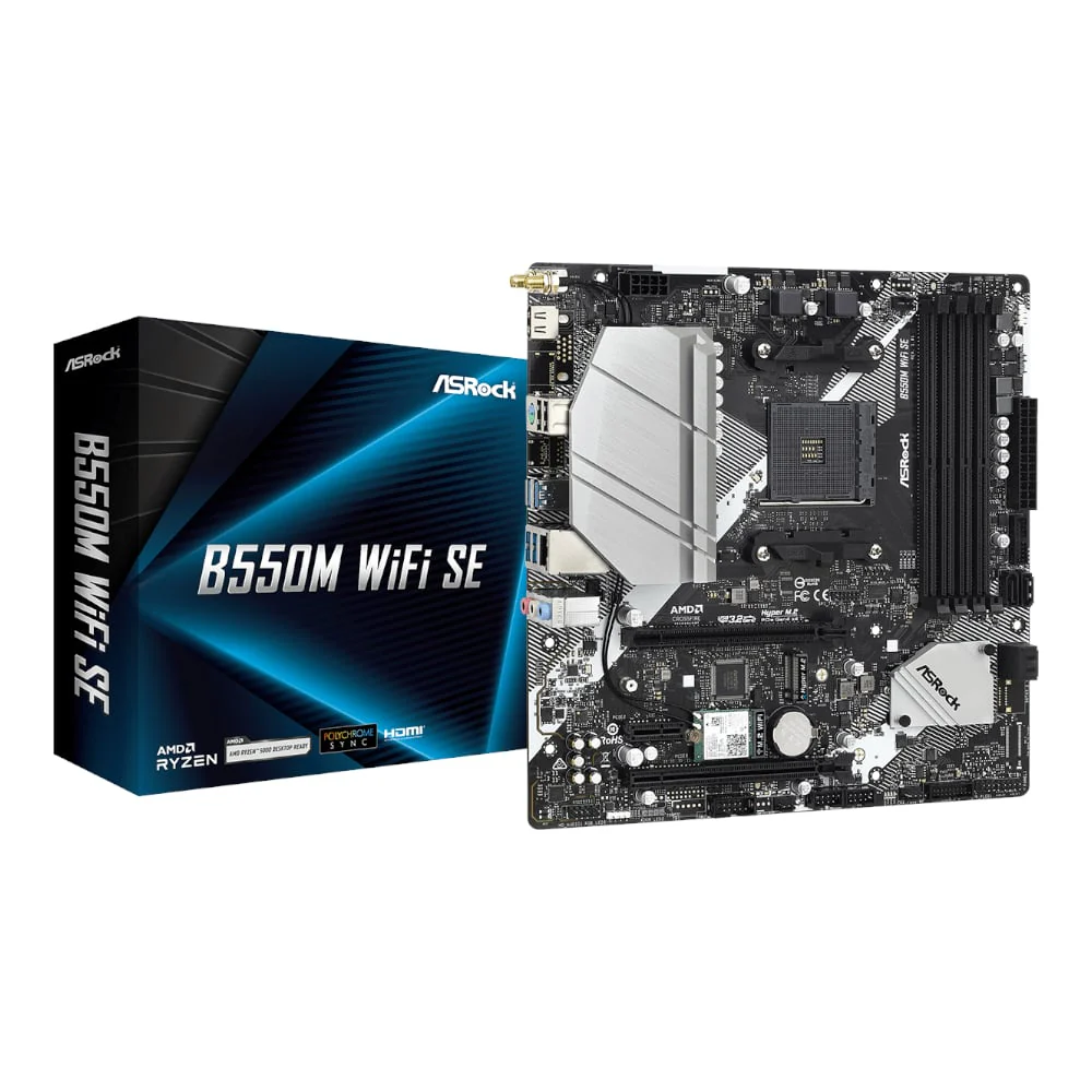 ASRock B550M Wi-Fi SE AMD AM4 m-ATX Motherboard - Image 5