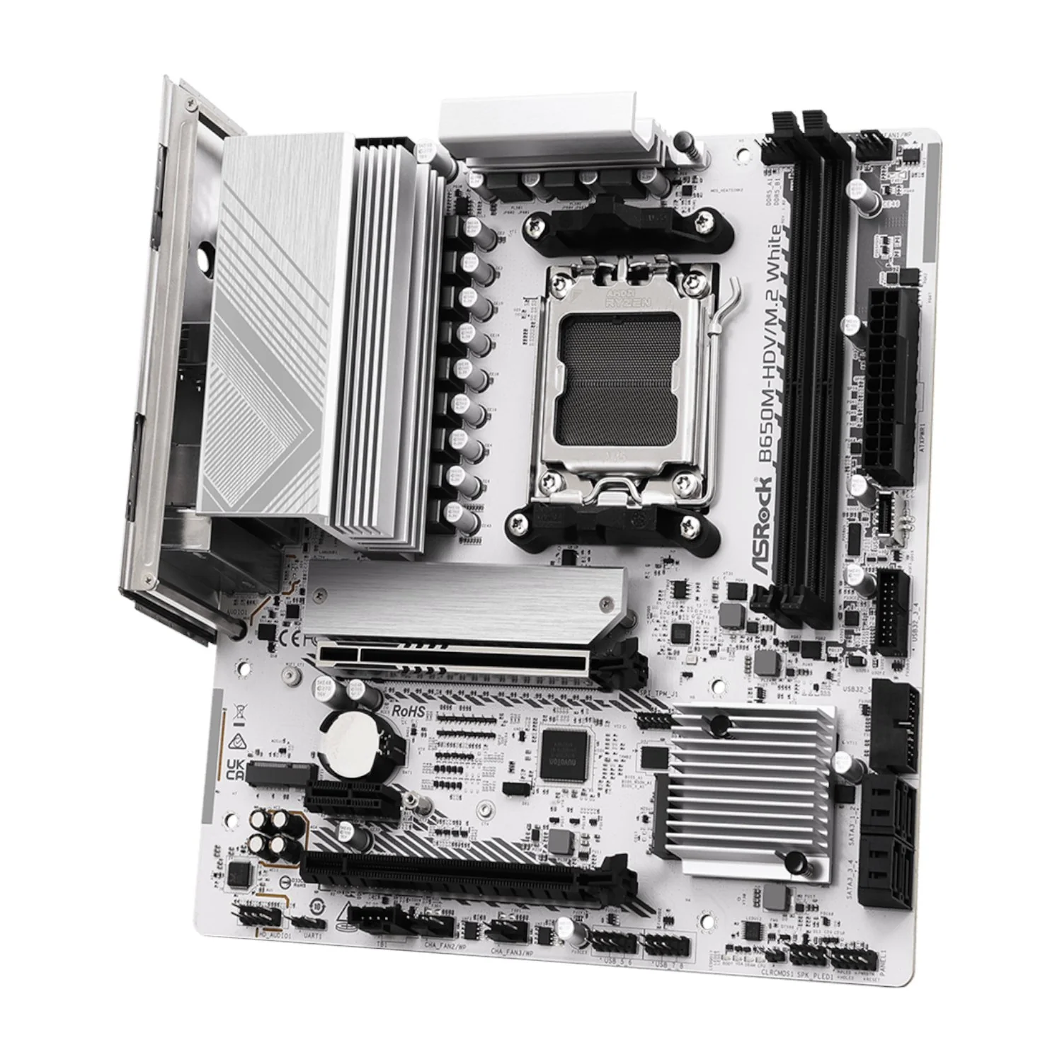 ASRock B650M-HDV/M.2 AM5 Micro-ATX Motherboard - White - Image 3