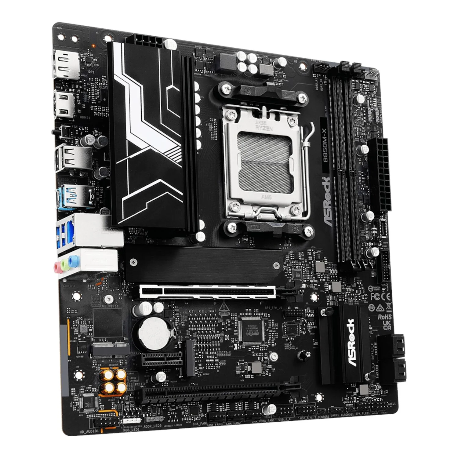 ASRock B850M-X WiFi AM5 Micro ATX Motherboard (DDR5, PCIe 5.0, Wi-Fi 6E) - Image 2