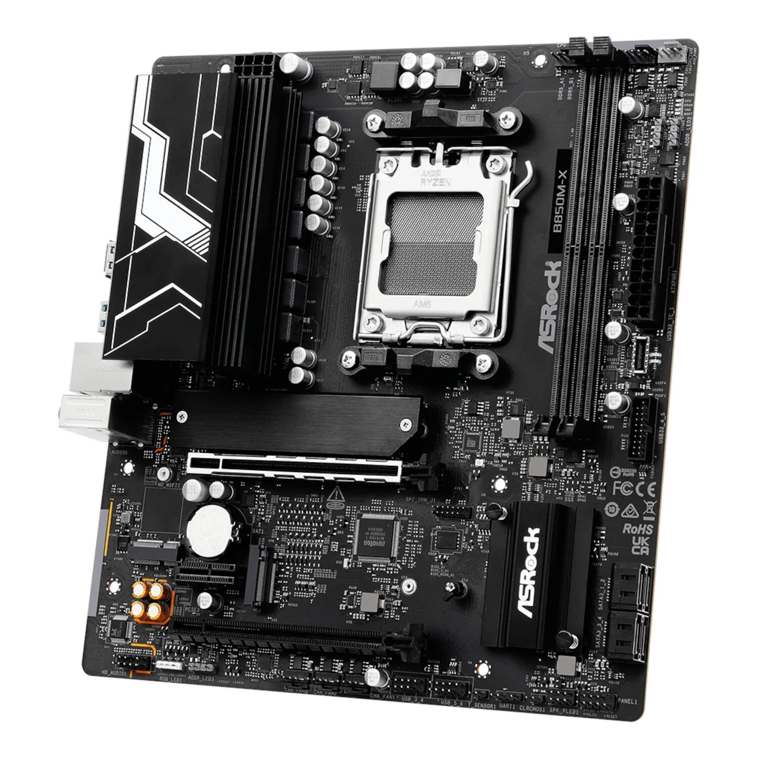 ASRock B850M-X WiFi AM5 Micro ATX Motherboard (DDR5, PCIe 5.0, Wi-Fi 6E) - Image 4