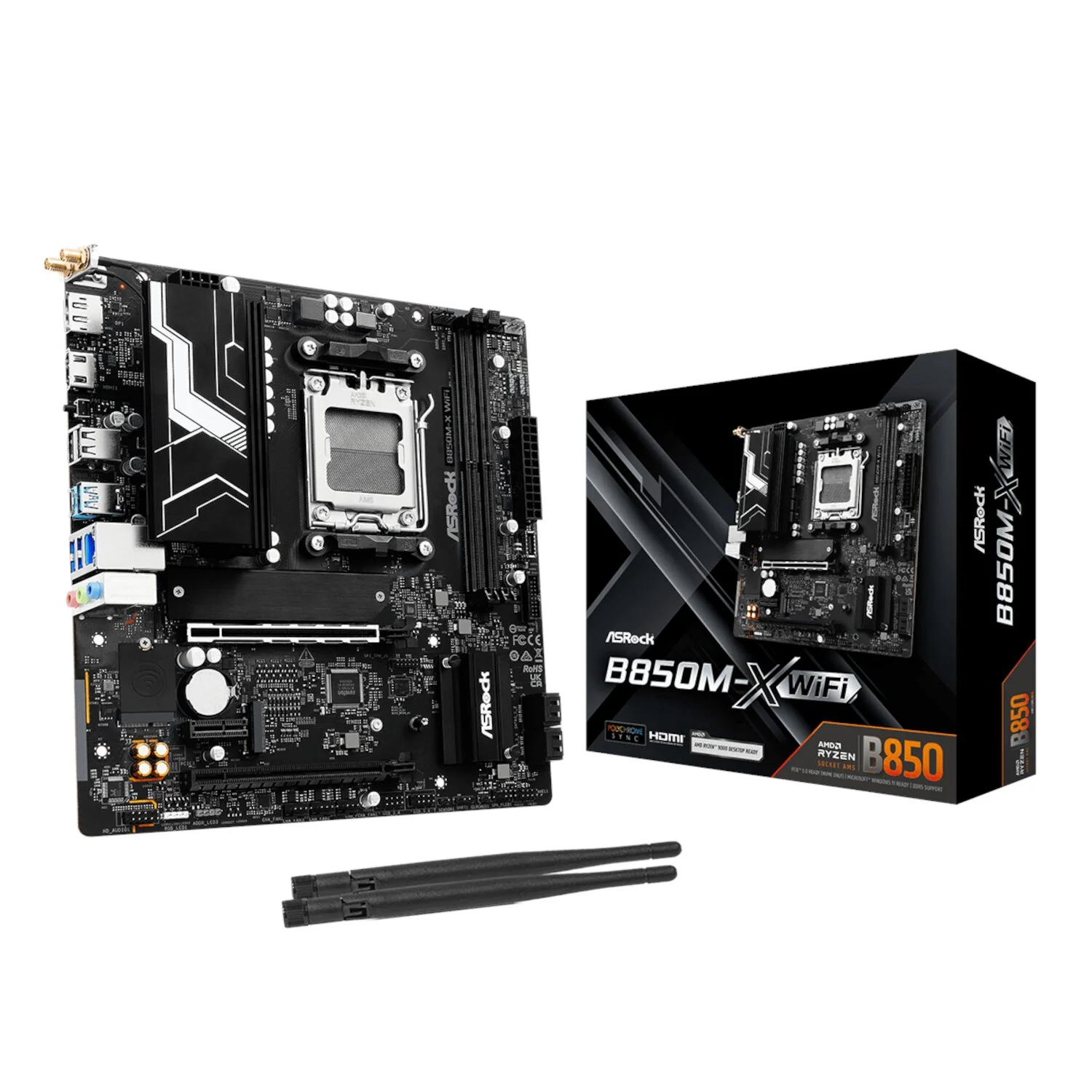 ASRock B850M-X WiFi AM5 Micro ATX Motherboard (DDR5, PCIe 5.0, Wi-Fi 6E) - Image 6