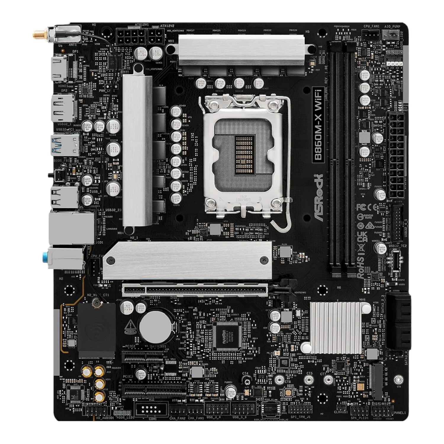 ASRock B860M-X Micro ATX DDR5 Motherboard (PCIe 5 and Wi-Fi 6E) - Image 2