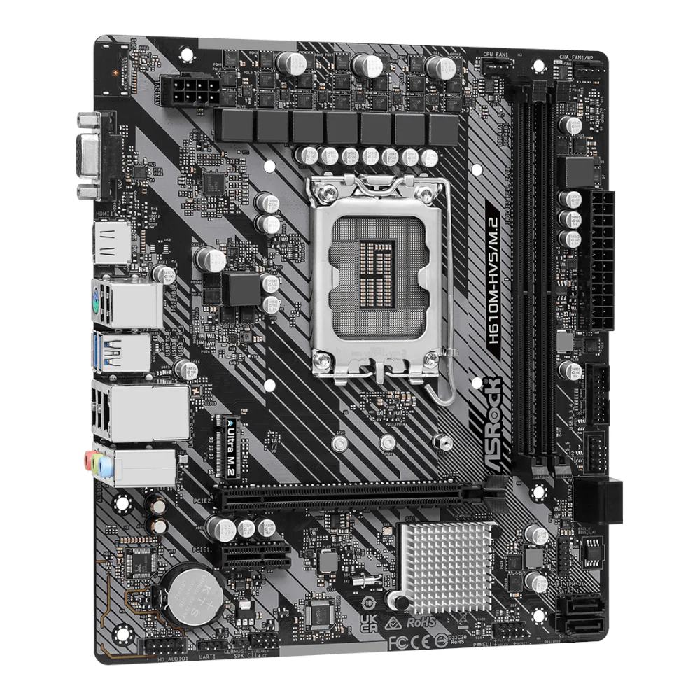 ASRock H610M-HVS/M.2 R2.0 Intel LGA 1700 m-ATX Motherboard - Image 3