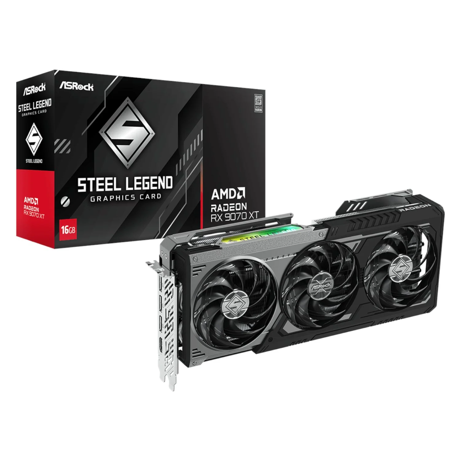 ASRock Radeon RX9070 XT Steel Legend Dark 16GB Graphics Card - Image 6
