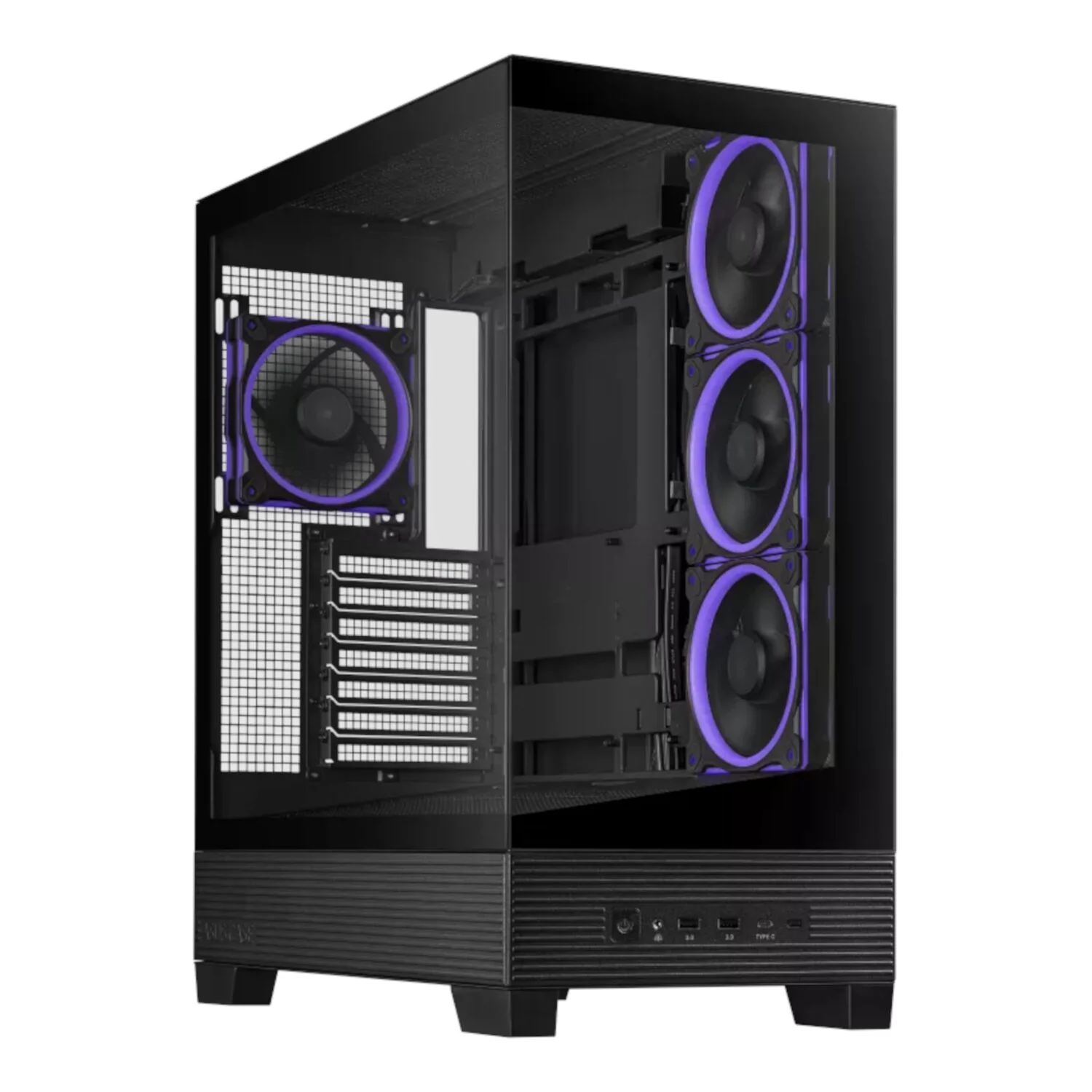 Asus A31 PLUS Mid Tower ATX Chassis - Black - Image 6