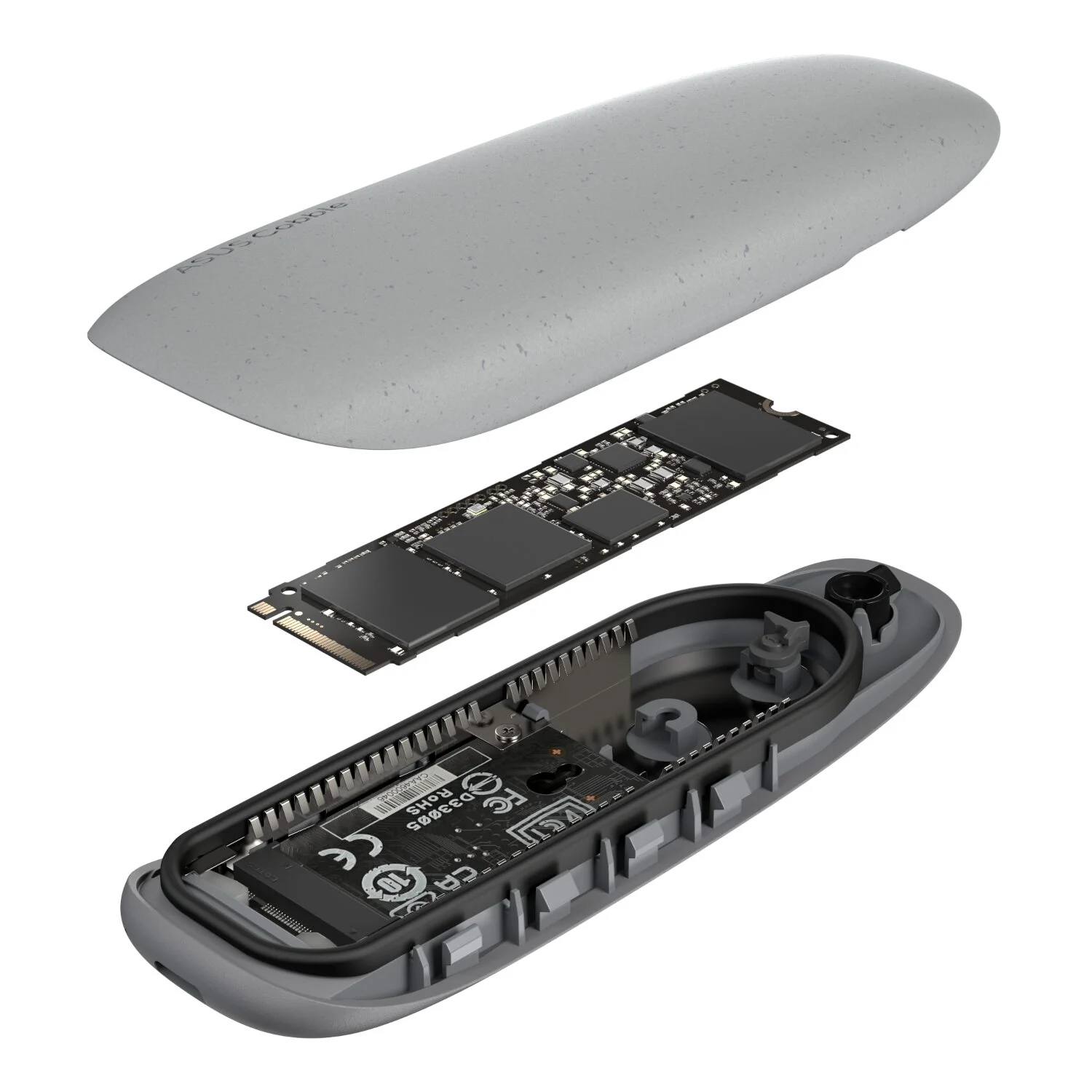 Asus Cobble M.2 SSD Enclosure - Grey - Image 5