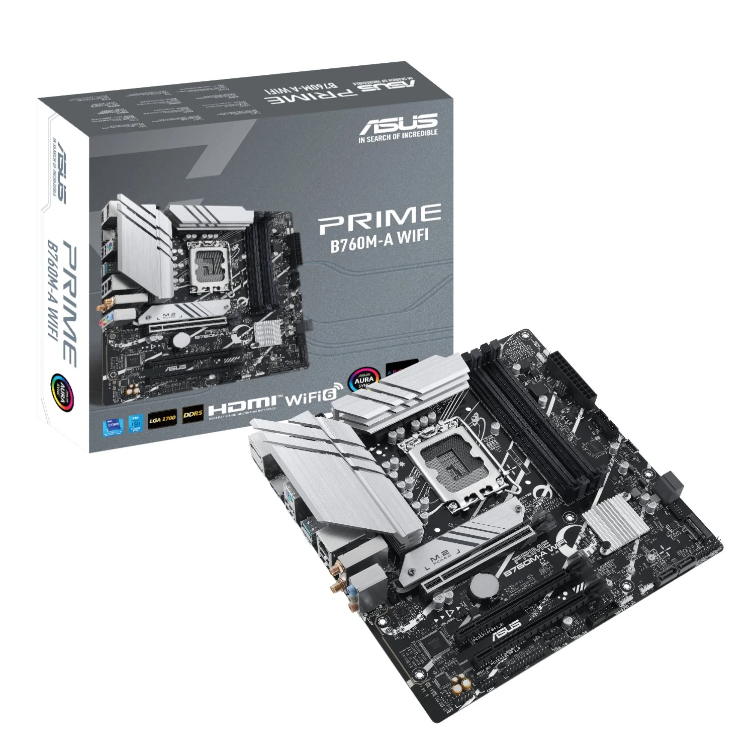 Asus PRIME B760M-A WIFI Intel LGA1700 M-ATX Motherboard - Image 5