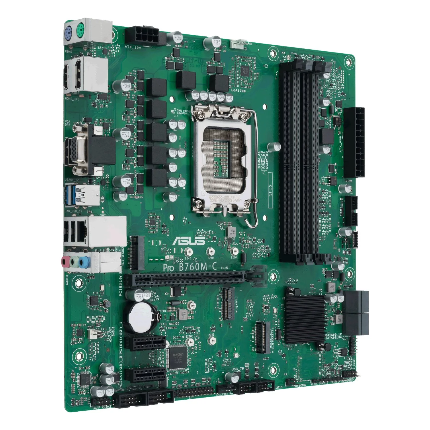 ASUS PRO B760M C CSM LGA 1700 M-ATX Motherboard - Image 2