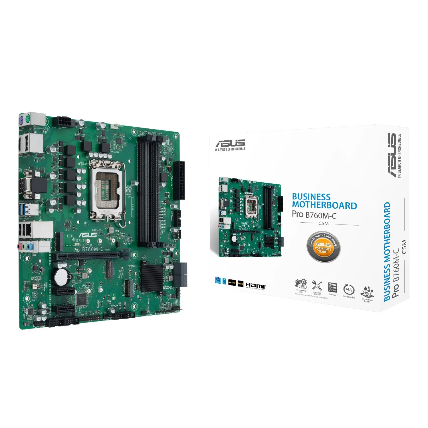 ASUS PRO B760M C CSM LGA 1700 M-ATX Motherboard - Image 5