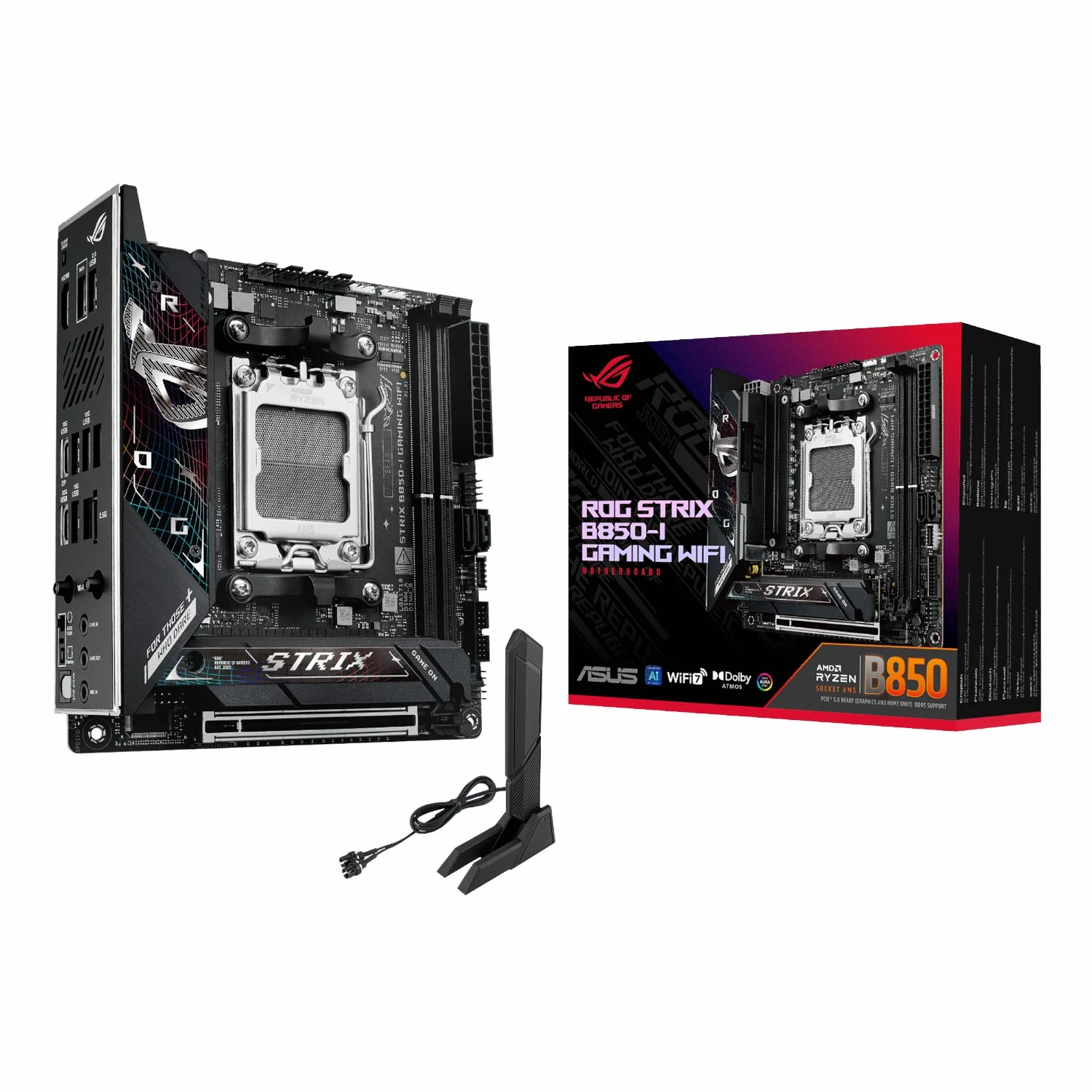 Asus ROG Strix B850-I Gaming WiFi AM5 Mini-ITX Gaming Motherboard - Image 7