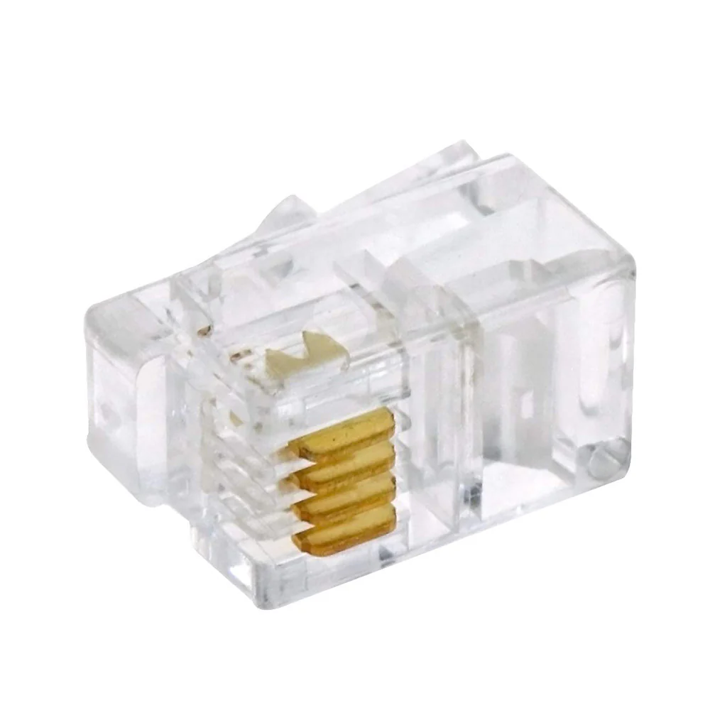 MicroWorld RJ11 Connectors 25-Pack 6P4C Modular Phone Plug Set - Image 2