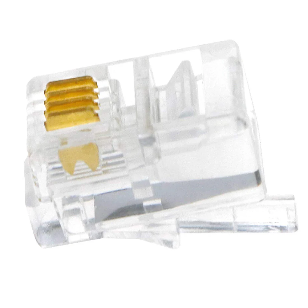 MicroWorld RJ11 Connectors 25-Pack 6P4C Modular Phone Plug Set - Image 3