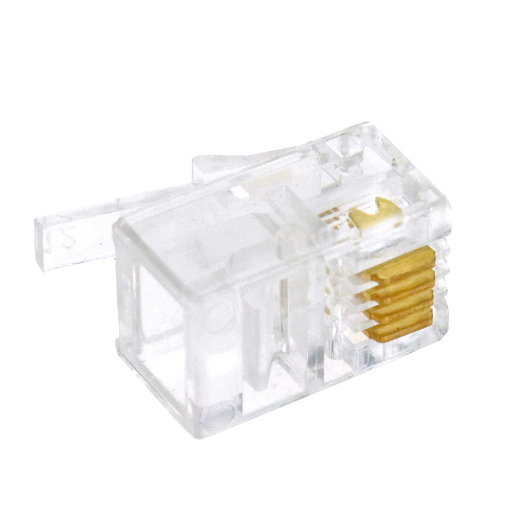 MicroWorld RJ11 Connectors 25-Pack 6P4C Modular Phone Plug Set - Image 5