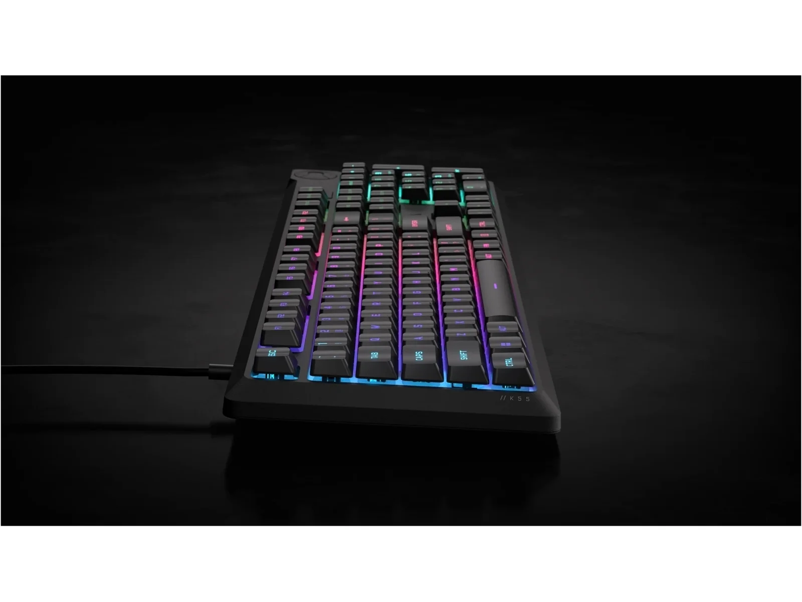 Corsair K55 Core Gaming Keyboard; Backlit Zoned RGB LED; Rubberdome - Image 5