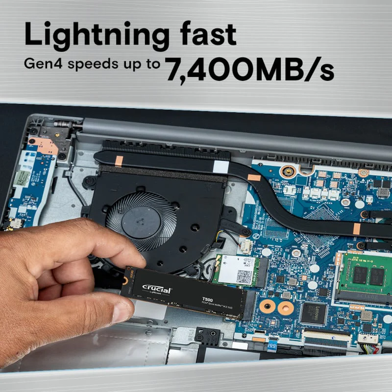 Crucial T500 1TB M.2 NVMe Gen4 NAND SSD - Image 2