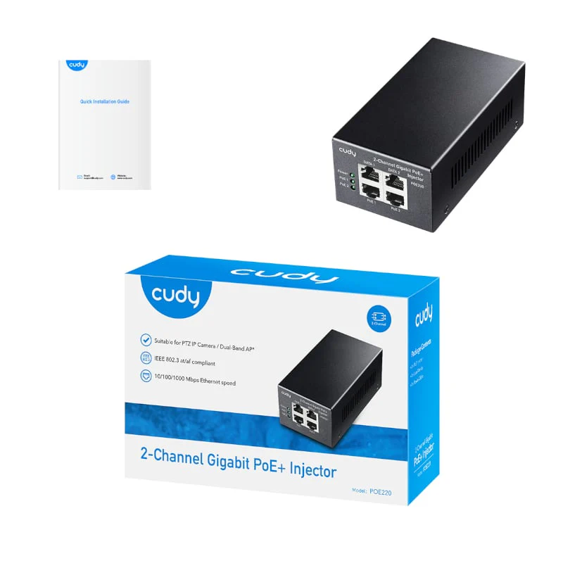 Cudy 2-Channel 30W Gigabit PoE+ Injector - Image 5