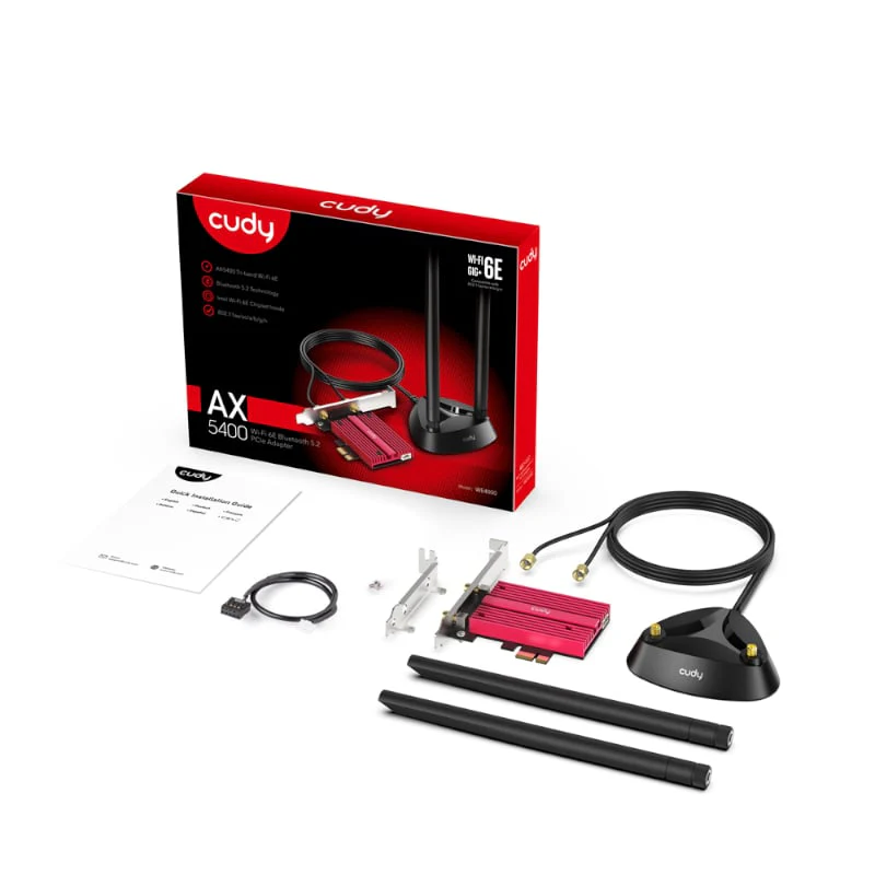 Cudy 3000Mbps WiFi 6 + BT 5.0 PCI-E Adapter - Image 4