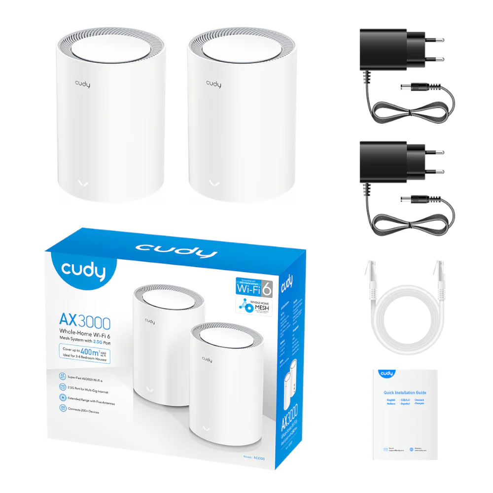 Cudy AX3000 Wi-Fi 6 Mesh Kit 2 Pack - White - Image 5