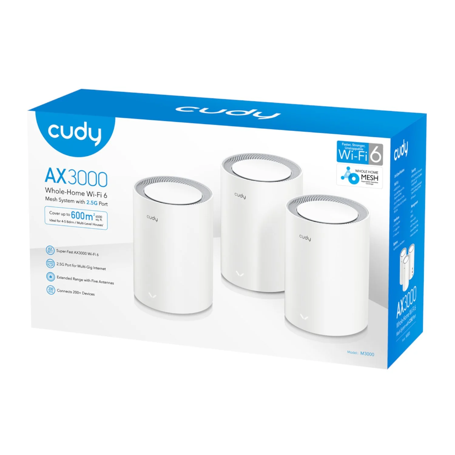 Cudy AX3000 Wi-Fi 6 Mesh Kit 3 Pack - White - Image 3