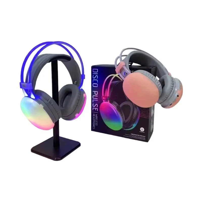 Disco Pulse PG580 RGB Wireless Gaming Headset with Microphone – Bluetooth & AUX - Black - Image 2