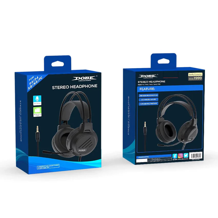Dobe TY-3592 Stereo Gaming Headset with Microphone – 3.5mm Wired Headphones for PS5, PS4, Xbox, Nintendo Switch & PC - Image 3