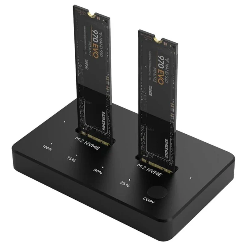 DUAL BAY M.2 SSD DOCK WITH CLONE - Image 2